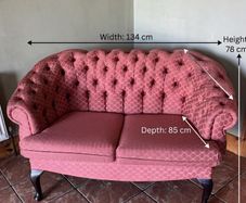 small two seat sofa