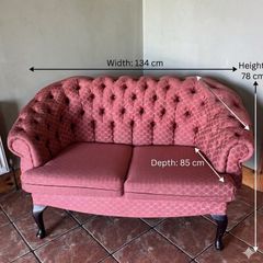 small two seat sofa