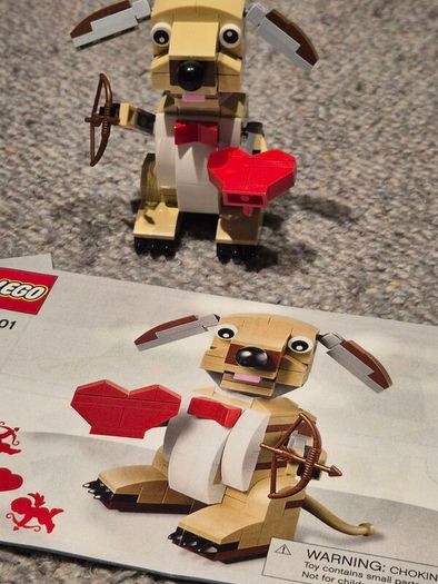 Lego 40201 Valentine's Cupid Dog and 40202 Easter Chick