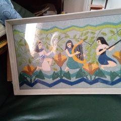 vintage felt art picture