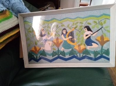vintage felt art picture