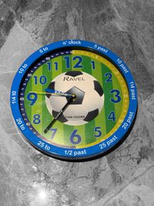 Pre Owned Ravel Kids Football Time Teacher Wall Clock