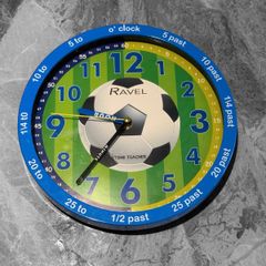 Pre Owned Ravel Kids Football Time Teacher Wall Clock