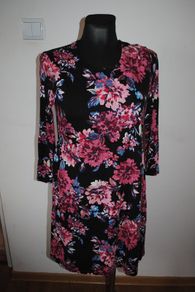 Tu Woman black floral dress size UK12/14 EU40/42 Postage included