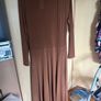 Long brown dress with long sleeves Image 4