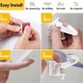 12 PCS Child Safety Cupboard Locks, Invisible & Unlocked Design No Drilling Needed, Adhesive Easy Install, Baby Proof Safety Cabinet Locks Inside for Children Drawer Kitchen Closet Latches Image 6