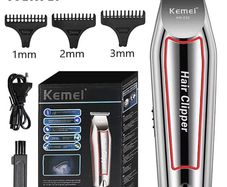 Kemei Wireless Professional Hair Trimmer Electric Beard Trimmer For Men Hair Clipper Hair Cutter Machine Haircut Grooming Kit KM-032