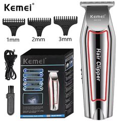 Kemei Wireless Professional Hair Trimmer Electric Beard Trimmer For Men Hair Clipper Hair Cutter Machine Haircut Grooming Kit KM-032