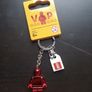 LegoVIP Chrome Red Minifigure Key Chain with Lego Logo Tile Image 2