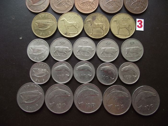Lot of 41 Irish coins (1971-2000)
