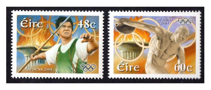 2004 Ireland Olympic Games Athens Commemorative Stamps Mint Never Hinged (MNH)
