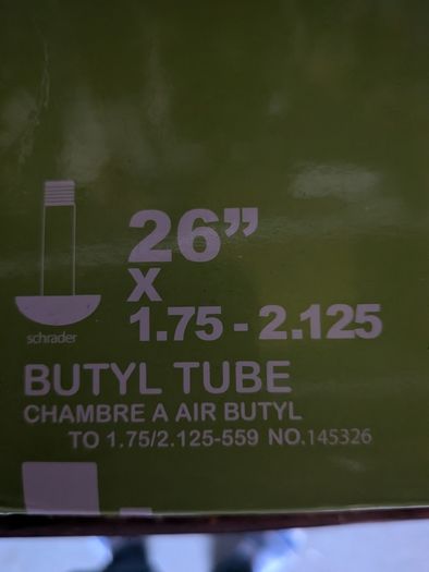 airwave mountain bike inner tube for  26 inch tyre