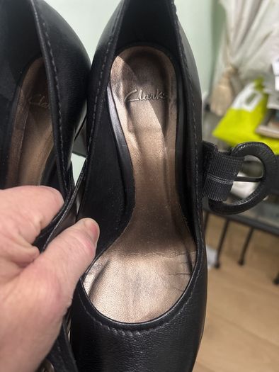 Clarks Black Leather Mary Jane Shoes 4