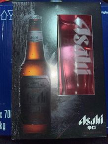 Asahi beer Official half Pint 2 Glasses set brand new