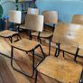 50  adult size School Stacking industrial chairs Image 4