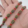 Antique Venetian Style Gabri Eyes & Venetian WhiteHeart Glass Beads Necklace Image 6