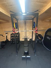 Home Gym - Power Rack, Bench, Dumbbells & Weights