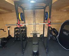 Home Gym - Power Rack, Bench, Dumbbells & Weights