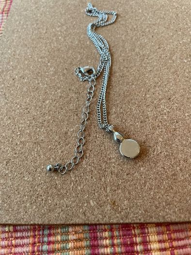 necklace with clear crystal charm