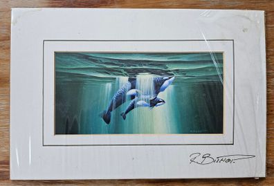 Painting by R. Bishop in Carboard frame