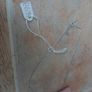 silver necklace with green stone Image 2