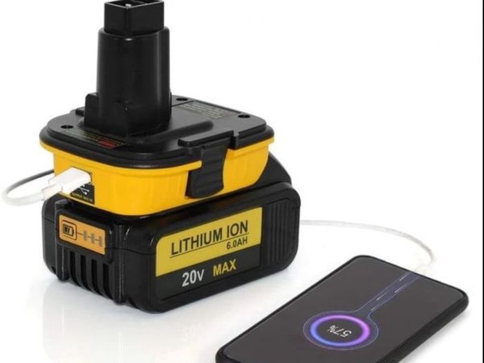 Battery Adapter Converter for DEWALT 18V Tools 20V Max Lithium Ion Battery Power Bank Function USB