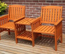 Garden Love Duo Seat Patio Bench Set