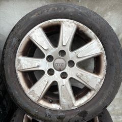4 x Alloy Wheels from Audi A4 on nearly new 205 55 R16 Tyres