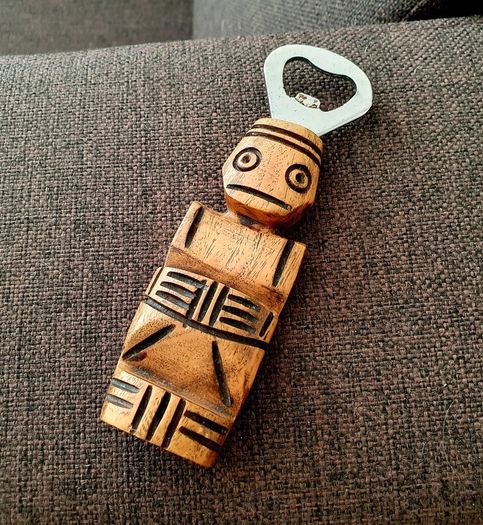 Carved Wooden Bottle Opener