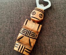 Carved Wooden Bottle Opener