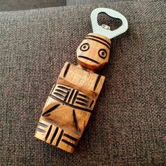 Carved Wooden Bottle Opener