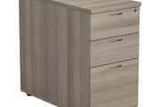 NEW 3 Drawer Desk High Pedestal 800mm deep - Grey Oak
