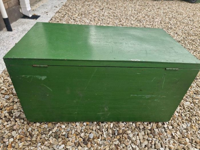 Vintage handmade wooden storage  box