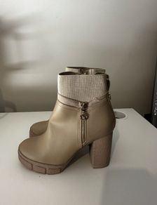 River island heeled boot with side zip