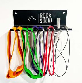 Gym storage rack (skipping rope, resistance bands)