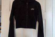 Black Kinga Wear cropped zip up athletic jacket, size 10