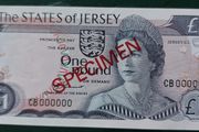 Bank Of Jersey  1976 "specimen" One Pound  Note Uncirclulated