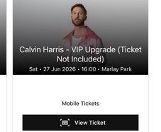 calvin harris vip ugrade