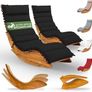 2 x Sun Lounger with Cushion for 2 People,oad Capacity, FSC Certified Swing Lounger Set for Balcony, 195 x 60 cm Image 9