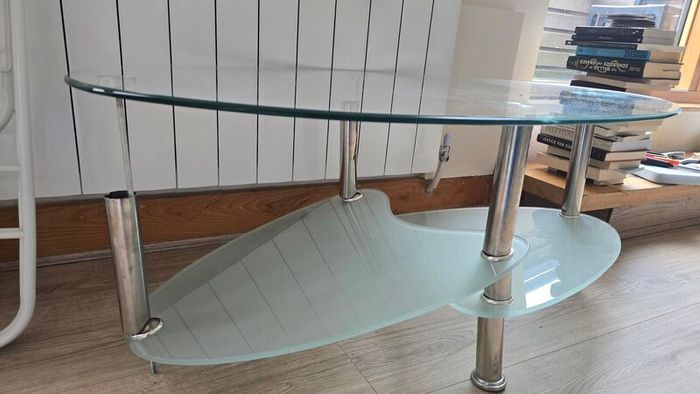 Glass coffee table