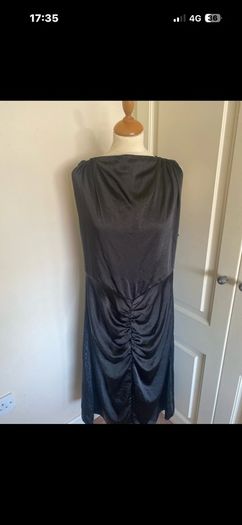 Black halter neck dress size 16 - new