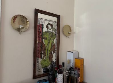 Art deco framed mirror