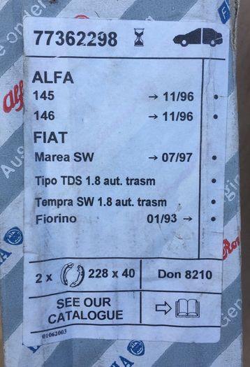 Rear Brake Shoes (Alfa Romeo  Fiat)
