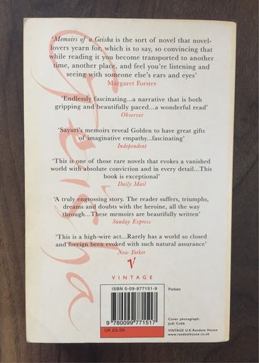 'Memoirs of a Geisha' Book - Or FREE with any purchase