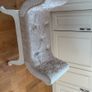 buttonback crushed velvet chair Image 3