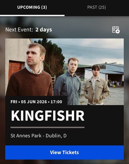 1 x front standing ticket kingfishr