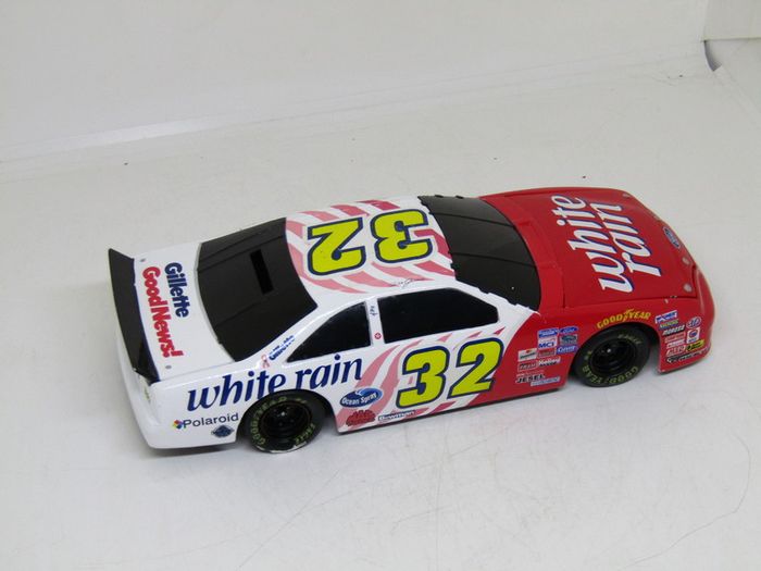Dale Jarrett #32 1997 Ford Thunderbird White Rain Busch Series Car Limited Numbered Edition 1 of 7,956 Novelty Coin Bank Money Box Savings Bank 1/24 Scale Large Diecast Car
