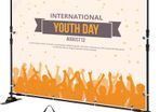 ' Backdrop Banner Stand Adjustable Telescopic Height and Width Retractable Banner Stand with Carrying Bag