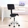 Swivel Saddle Stool Kitchen Salon Chair Black Image 2
