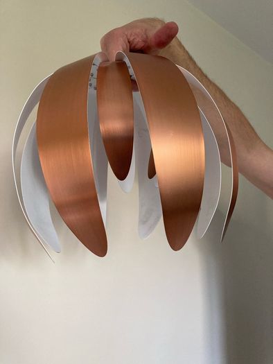 2 x copper lampshades